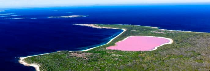 Lago Hillier en Australia Lago Hillier en Australia