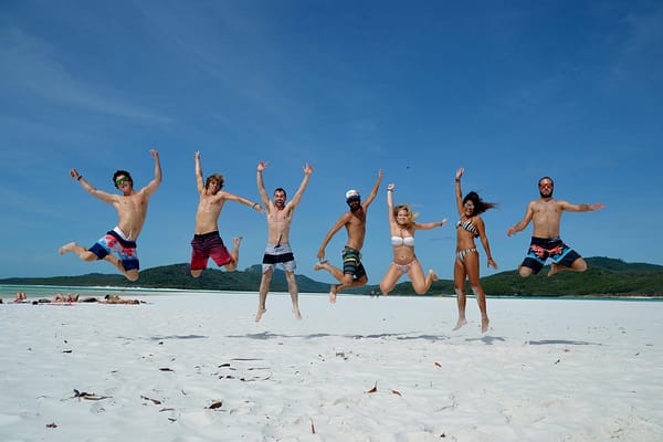 Grupo de españoles en Goald Coast