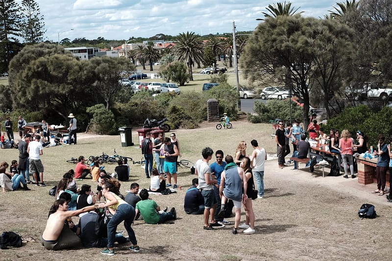 Barbacoa en las playas de Melbourne