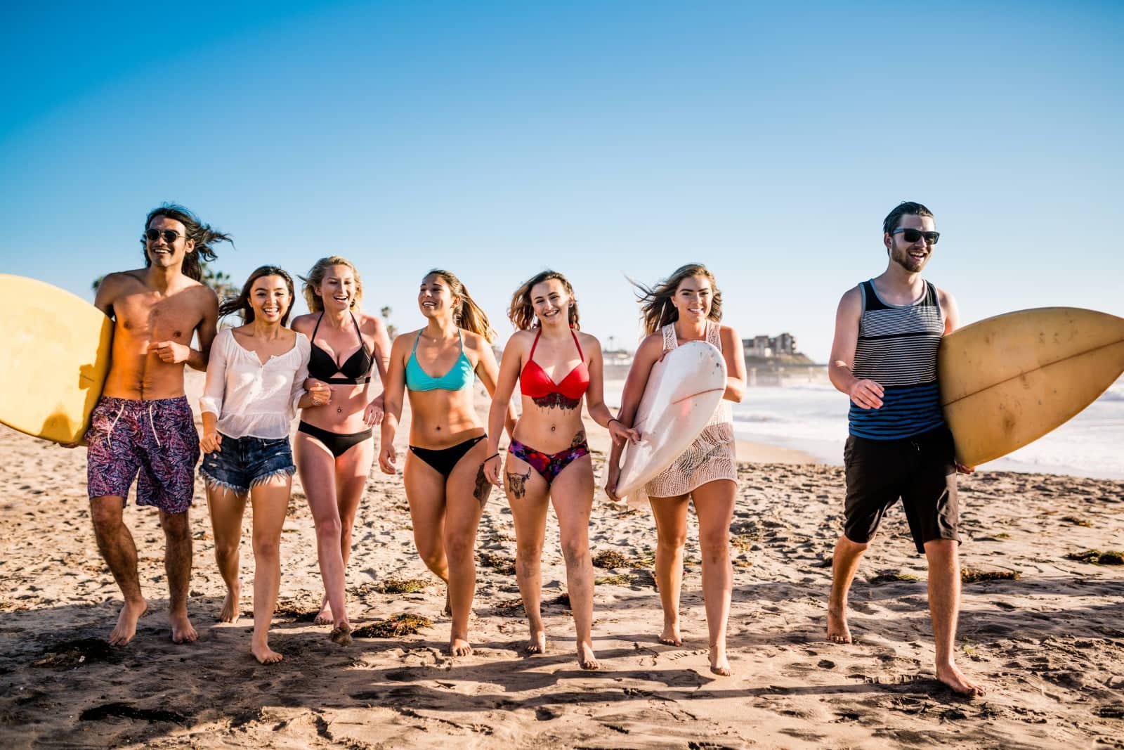 young on the beach