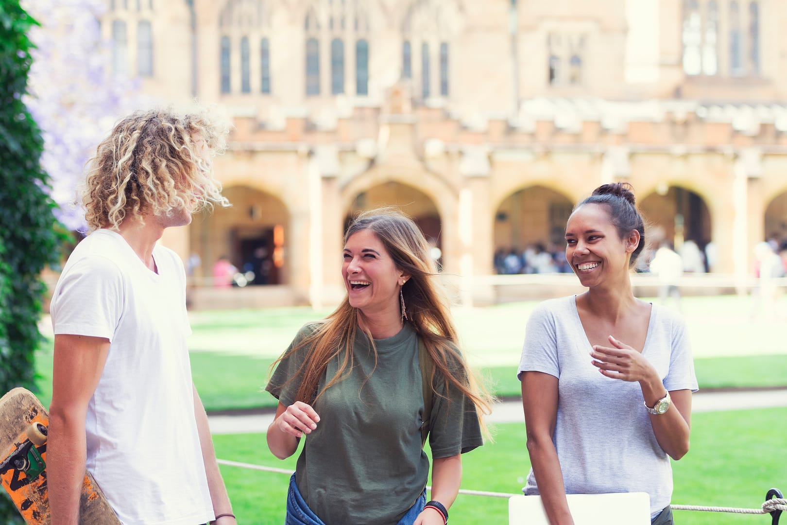 Happy Australian students