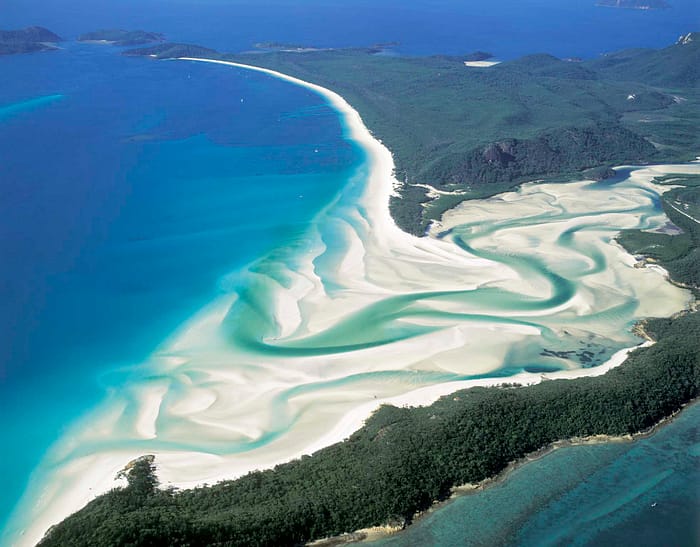 Whitehaven Beach on Whitsunday Island,Queensland,Australia.