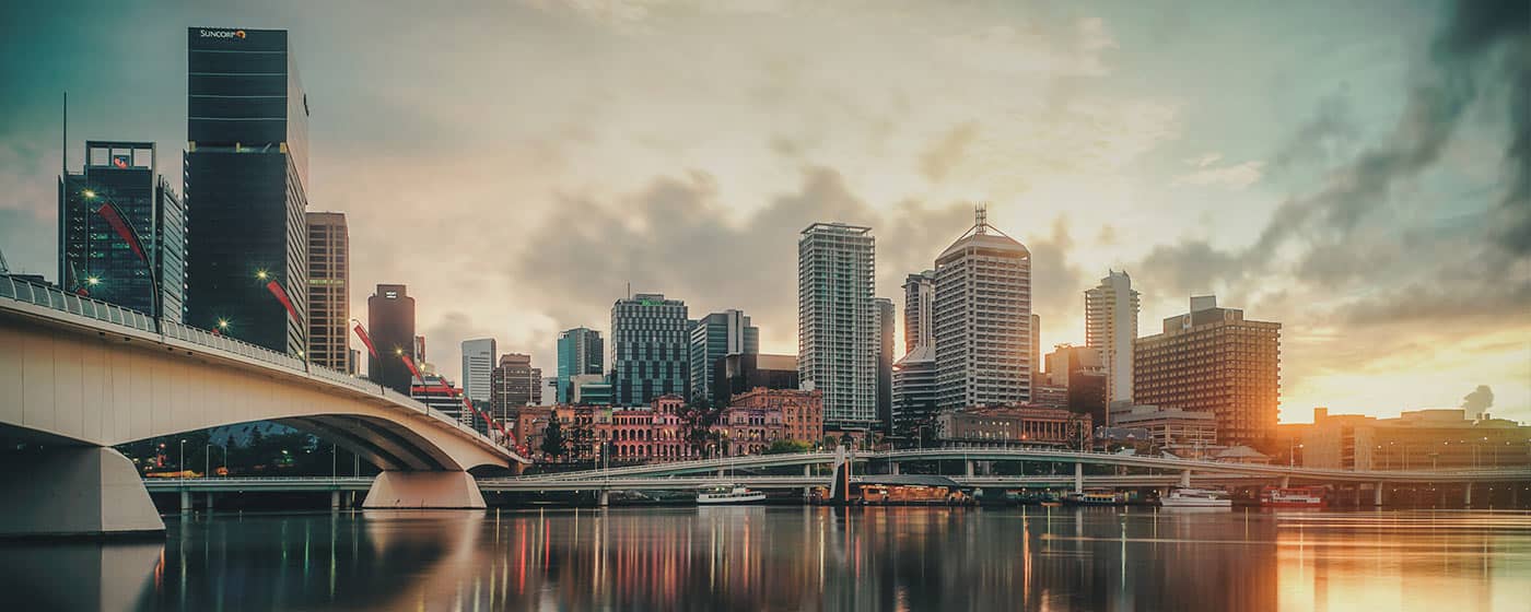 Ville de Brisbane vue depuis la rivière